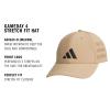imageadidas Mens Gameday 5 Stretch Fit Hat  Athletic Structured Baseball CapWarm Sandstone BeigeBlack4