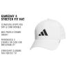 imageadidas Mens Gameday 5 Stretch Fit Hat  Athletic Structured Baseball CapWhiteBlack4