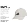 imageadidas Mens Gameday 5 Stretch Fit Hat  Athletic Structured Baseball CapWonder Alumina GreyGrey Six4