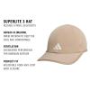 imageadidas Womens Superlite Hat  Lightweight MoistureWicking Cap for Workout and TrainingChalky BrownWhite3