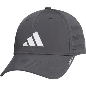imageadidas Mens Gameday 5 Stretch Fit Hat  Athletic Structured Baseball CapGrey SixWhite4