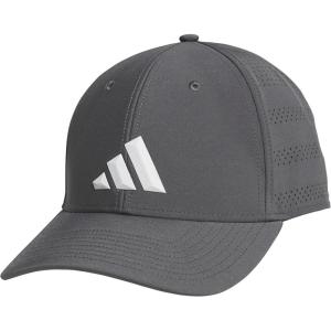 imageadidas Mens Gameday 5 Stretch Fit Hat  Athletic Structured Baseball CapGrey SixWhite5