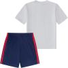 imageadidas Baby Boys Twopiece Short Sleeve Printed Graphic Tshirt and Shorts Clothing SetWhite