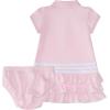 imageadidas Baby Girls Short Sleeve Ruffle Polo Dress 2Piece SetClear Pink