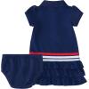 imageadidas Baby Girls Short Sleeve Ruffle Polo Dress 2Piece SetDark Blue
