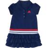 imageadidas Baby Girls Short Sleeve Ruffle Polo Dress 2Piece SetDark Blue
