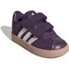 imageadidas Baby VL Court 30 Hook amp Loop ShoeAurora PlumZero MetallicPink Gum