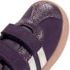 imageadidas Baby VL Court 30 Hook amp Loop ShoeAurora PlumZero MetallicPink Gum
