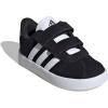 imageadidas Baby VL Court 30 Hook amp Loop ShoeBlackWhiteBlack