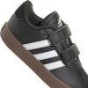 imageadidas Baby VL Court 30 Hook amp Loop ShoeBlackWhiteBrown
