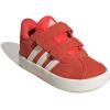 imageadidas Baby VL Court 30 Hook amp Loop ShoeBright RedWhiteOff White