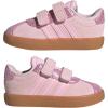 imageadidas Baby VL Court 30 Hook amp Loop ShoeClear PinkClear PinkGum