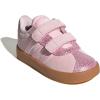 imageadidas Baby VL Court 30 Hook amp Loop ShoeClear PinkClear PinkGum