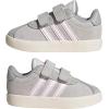 imageadidas Baby VL Court 30 Hook amp Loop ShoeDash GreyWhiteLime Burst