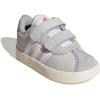 imageadidas Baby VL Court 30 Hook amp Loop ShoeDash GreyWhiteLime Burst