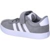 imageadidas Baby VL Court 30 Hook amp Loop ShoeGrey Three Cloud White Grey Two