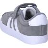 imageadidas Baby VL Court 30 Hook amp Loop ShoeGrey Three Cloud White Grey Two