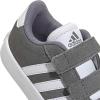 imageadidas Baby VL Court 30 Hook amp Loop ShoeGreyWhiteGrey