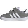 imageadidas Baby VL Court 30 Hook amp Loop ShoeGreyWhiteGrey