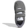 imageadidas Baby VL Court 30 Hook amp Loop ShoeGreyWhiteGrey