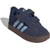 imageadidas Baby VL Court 30 Hook amp Loop ShoeNight IndigoClear SkyGum