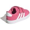 imageadidas Baby VL Court 30 Hook amp Loop ShoePink FusionWhiteGrey