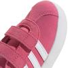 imageadidas Baby VL Court 30 Hook amp Loop ShoePink FusionWhiteGrey