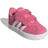 imageadidas Baby VL Court 30 Hook amp Loop ShoePink FusionWhiteGrey