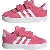 imageadidas Baby VL Court 30 Hook amp Loop ShoePink FusionWhiteGrey