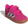 imageadidas Baby VL Court 30 Hook amp Loop ShoeShock PinkSemi Flash AquaLucid Lemon