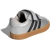 imageadidas Baby VL Court 30 Hook amp Loop ShoeSilver MetallicBlackLgh Solid Grey