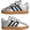 imageadidas Baby VL Court 30 Hook amp Loop ShoeSilver MetallicBlackLgh Solid Grey
