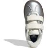 imageadidas Baby VL Court 30 Hook amp Loop ShoeSilver MetallicOff WhiteBlack