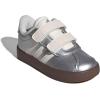 imageadidas Baby VL Court 30 Hook amp Loop ShoeSilver MetallicOff WhiteBlack