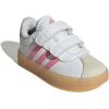 imageadidas Baby VL Court 30 Hook amp Loop ShoeWhiteBliss PinkAlumina