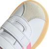 imageadidas Baby VL Court 30 Hook amp Loop ShoeWhiteBliss PinkAlumina