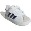 imageadidas Baby VL Court 30 Hook amp Loop ShoeWhiteDark BlueBetter Scarlet
