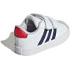 imageadidas Baby VL Court 30 Hook amp Loop ShoeWhiteDark BlueBetter Scarlet