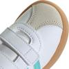 imageadidas Baby VL Court 30 Hook amp Loop ShoeWhiteFlash AquaAlumina