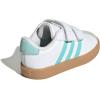 imageadidas Baby VL Court 30 Hook amp Loop ShoeWhiteFlash AquaAlumina