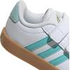 imageadidas Baby VL Court 30 Hook amp Loop ShoeWhiteFlash AquaAlumina