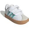 imageadidas Baby VL Court 30 Hook amp Loop ShoeWhiteFlash AquaAlumina