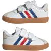 imageadidas Baby VL Court 30 Hook amp Loop ShoeWhiteTeam Royal BlueBetter Scarlet