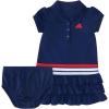 imageadidas Baby Girls Short Sleeve Ruffle Polo Dress 2Piece SetDark Blue
