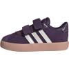 imageadidas Baby VL Court 30 Hook amp Loop ShoeAurora PlumZero MetallicPink Gum