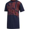 imageadidas Boys Stay Dry Climalite Short Sleeve TShirtStatement Bos Navy