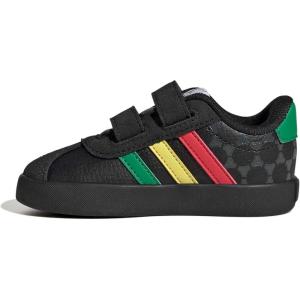 imageadidas Baby VL Court 30 Hook amp Loop ShoeBlackGreenPure Ruby