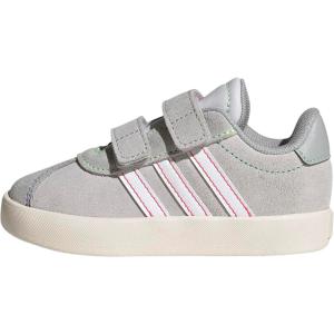 imageadidas Baby VL Court 30 Hook amp Loop ShoeDash GreyWhiteLime Burst