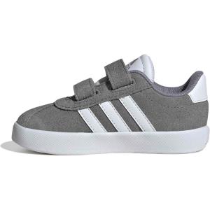 imageadidas Baby VL Court 30 Hook amp Loop ShoeGreyWhiteGrey