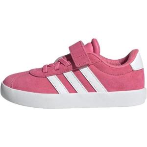 imageadidas Baby VL Court 30 Hook amp Loop ShoePink Fusion Cloud White Grey Four